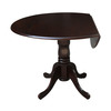 International Concepts Round Pedestal Table, 42 in W X 42 in L X 29.5 in H, Wood, Rich Mocha T15-42DP